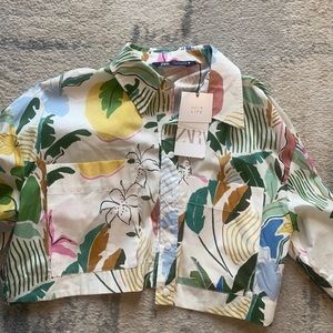 Zara, size small, crop top shirt , BNWT